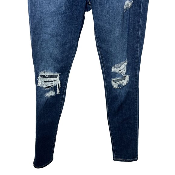 Levi’s 721 High Rise Skinny Jeans Size 27 Distressed Ripped Stretch Denim - Picture 4 of 14